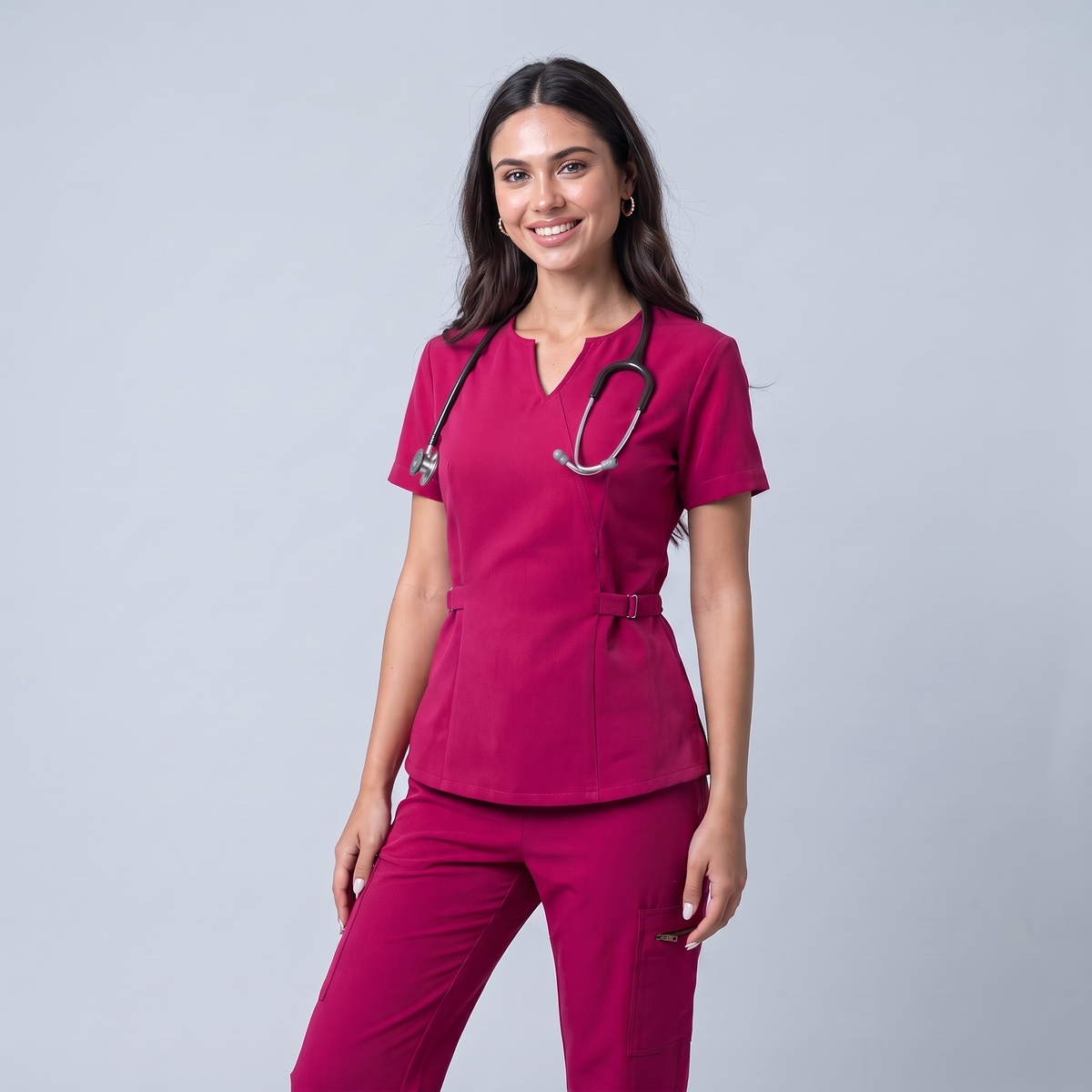 Vital Belted Scrub Set